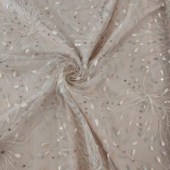 Tela tul bordado rosa nude (mod 76043)