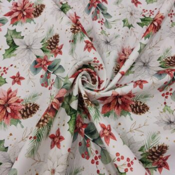 Tela-estampado-flores-navidad