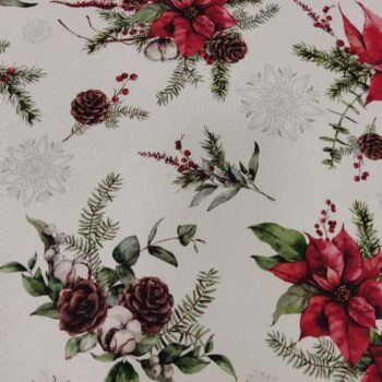 tela-navidad-flor-pascua-piñas