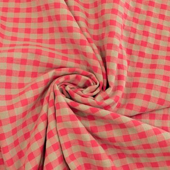 tela-cuadros-vichy-seersucker-fucsia-fuxia-gris-infantil-algodon